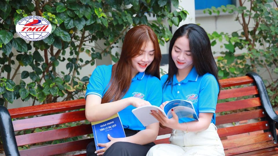 Student reading a book